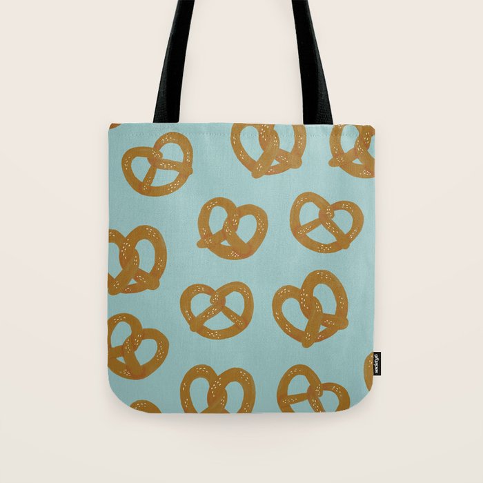 Pretzel Pattern - Mint Tote Bag Gallery Image 1