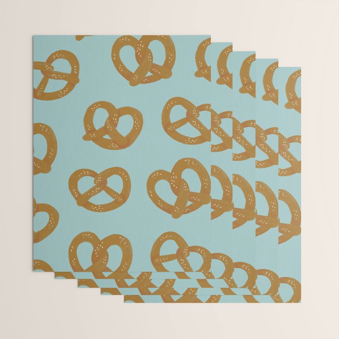 Pretzel Pattern - Mint Wrapping Paper Gallery Image 3