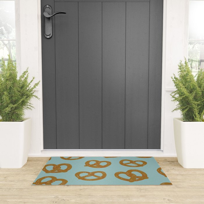 Pretzel Pattern - Mint Welcome Mat Gallery Image 3