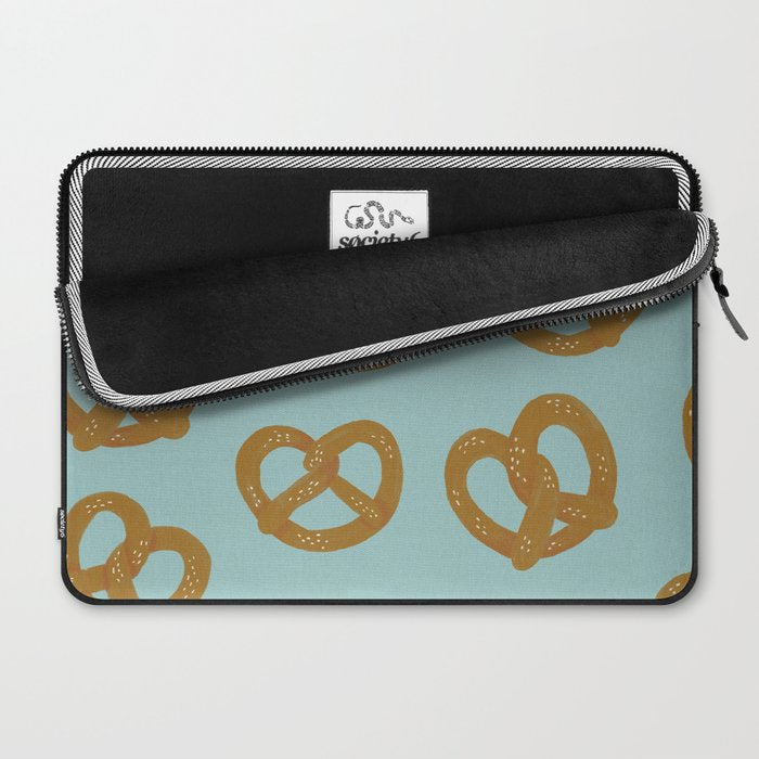 Pretzel Pattern - Mint Laptop Sleeve Gallery Image 2