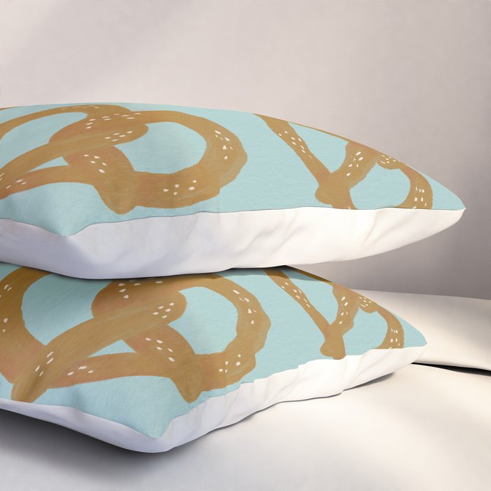 Pretzel Pattern - Mint Pillow Sham Gallery Image 3