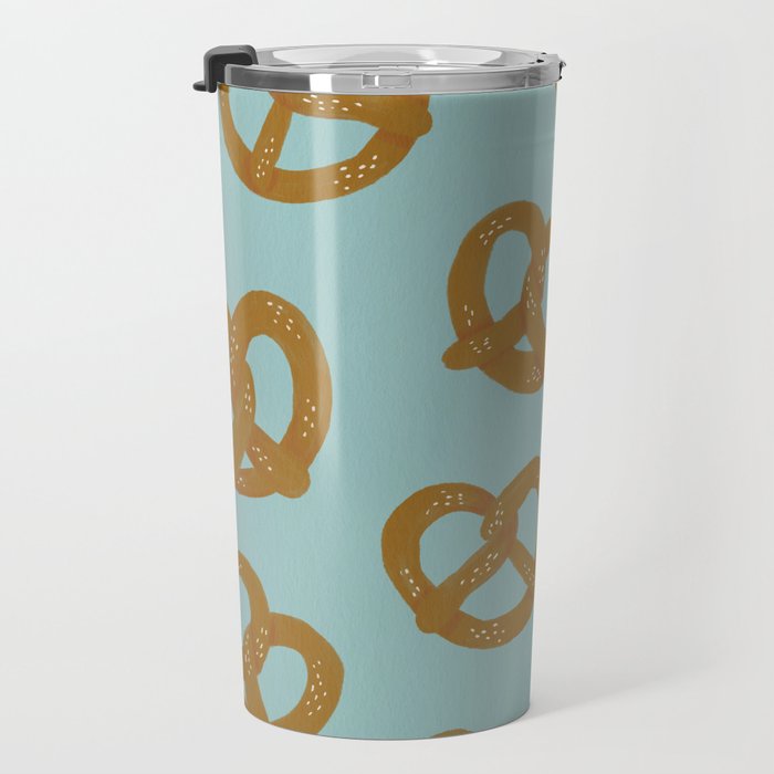 Pretzel Pattern - Mint Travel Mug Gallery Image 3