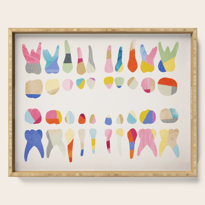 Rainbow Pediatric Dental Chart Serving Tray Gallery Image 1
