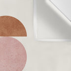 Pink brown retro scandinavian pattern Wall Tapestry Gallery Image 3