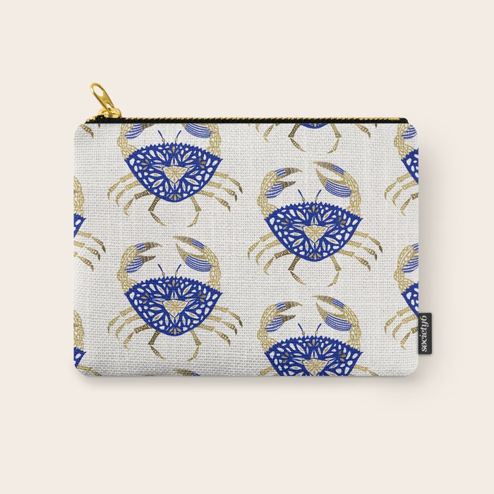 Crab - Navy & Gold Carry All Pouch Gallery Image 1