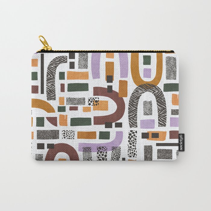 Shapes and animal print C Carry All Pouch Gallery Image 1
