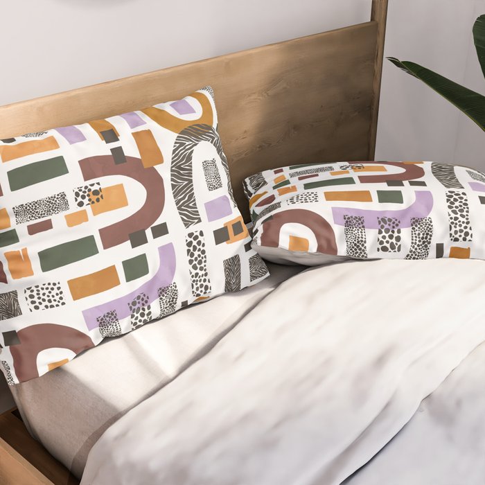 Shapes and animal print C Pillow Sham Gallery Image 2