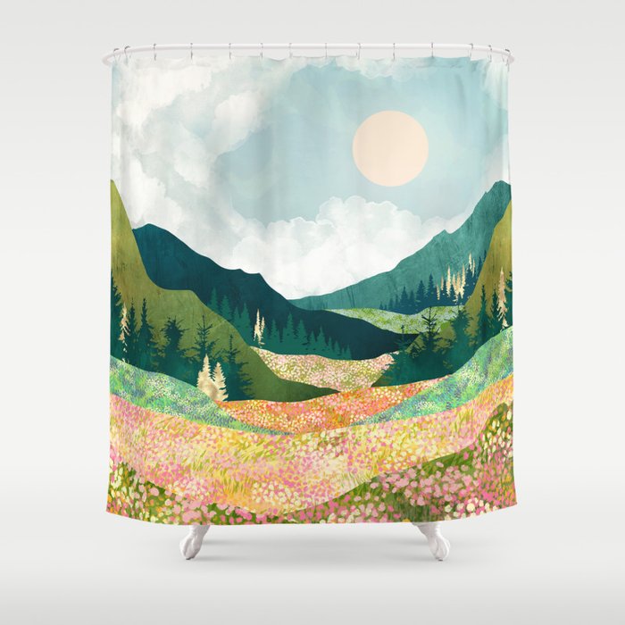 Spring Flower Vista Shower Curtain Gallery Image 1