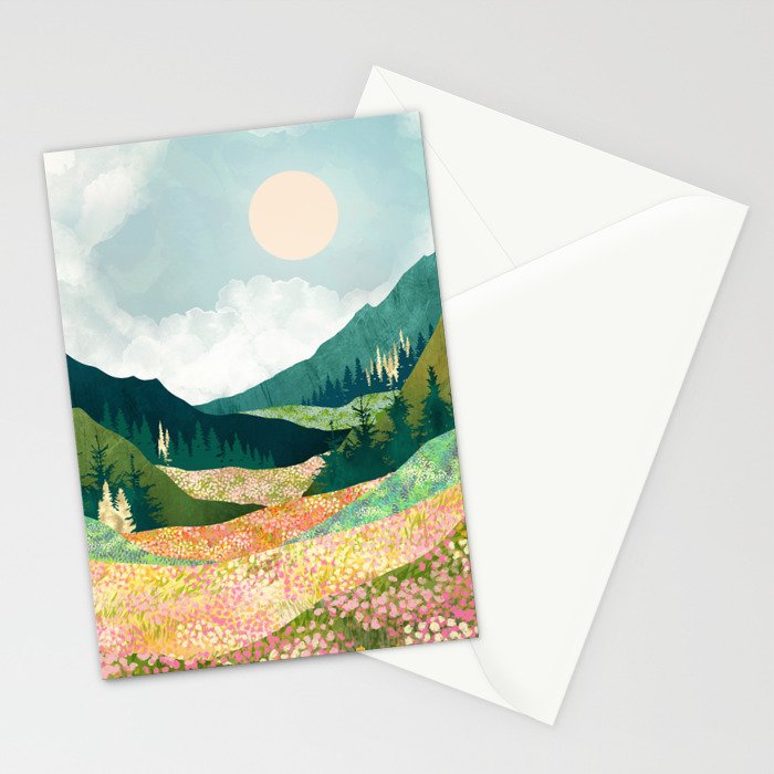 Spring Flower Vista Stationery Card Gallery Image 2