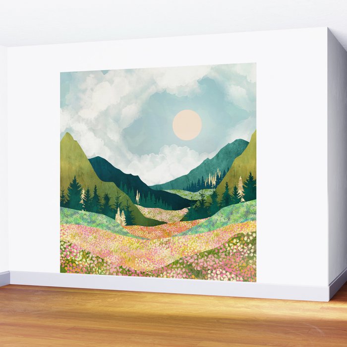 Spring Flower Vista Wall Mural Gallery Image 2