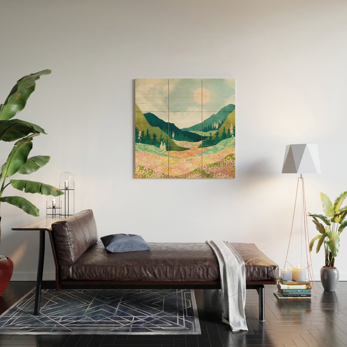Spring Flower Vista Wood Wall Art Gallery Image 2