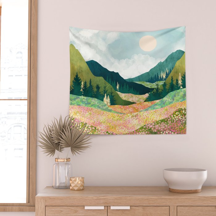 Spring Flower Vista Wall Tapestry Gallery Image 2