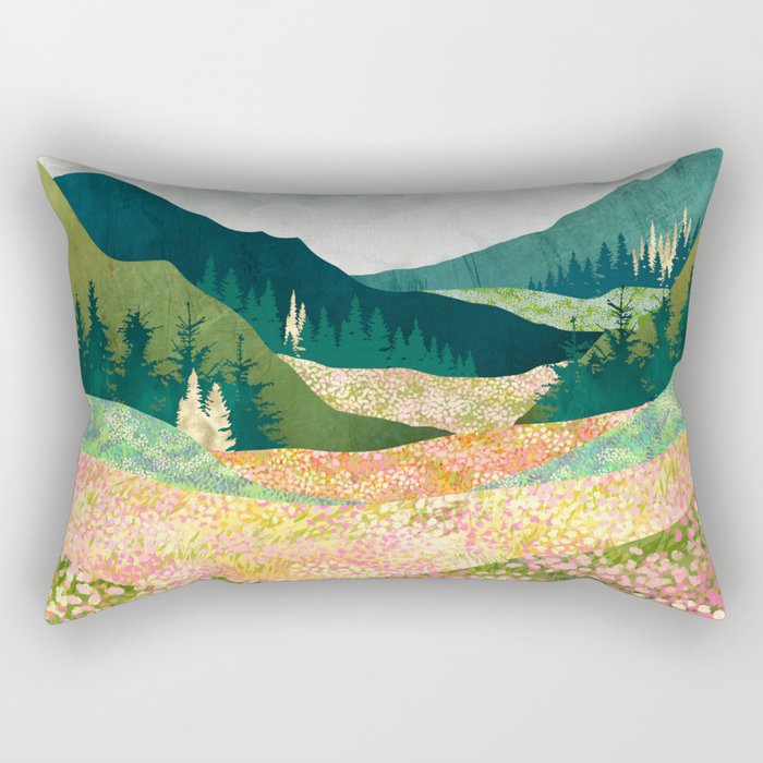 Spring Flower Vista Rectangular Pillow Gallery Image 2