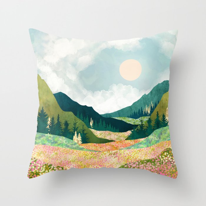 Spring Flower Vista Throw Pillow Gallery Image 6