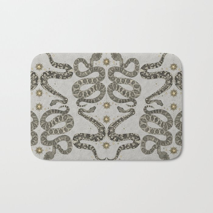 celestial snakes silver Bath Mat Gallery Image 1
