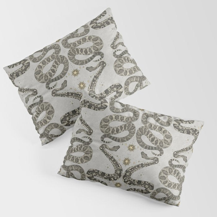 celestial snakes silver Pillow Sham Gallery Image 1