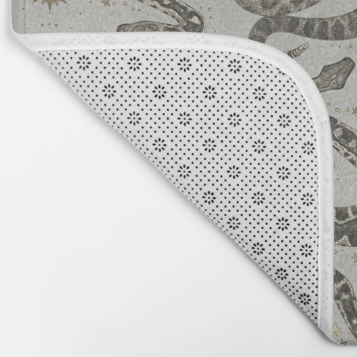 celestial snakes silver Bath Mat Gallery Image 2