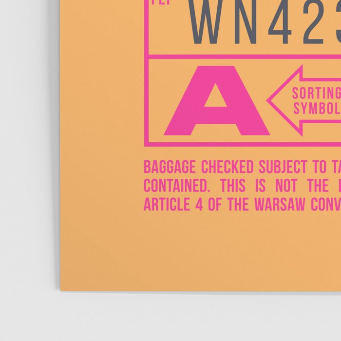 Luggage Tag B - LAX Los Angeles USA Poster Gallery Image 3