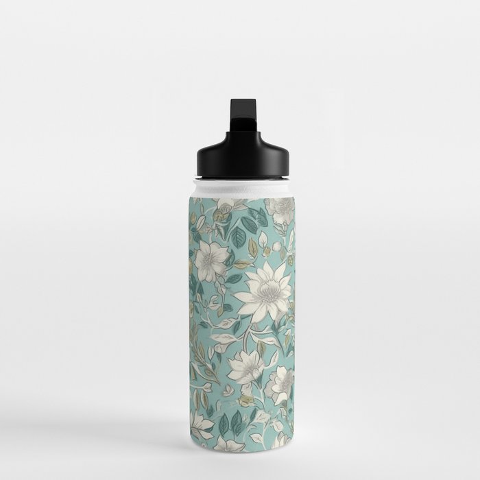 Elegant Vintage Floral Pattern Water Bottle Gallery Image 3