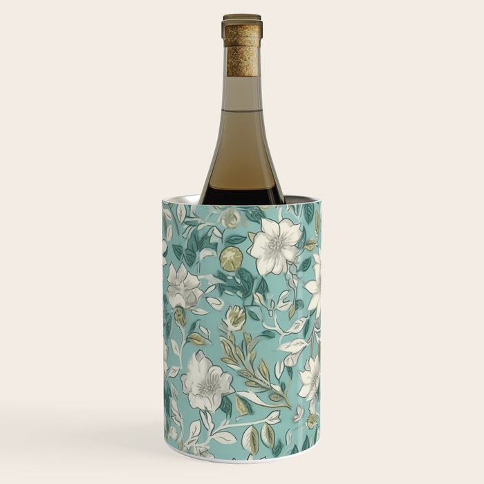 Elegant Vintage Floral Pattern Wine Chiller Gallery Image 3