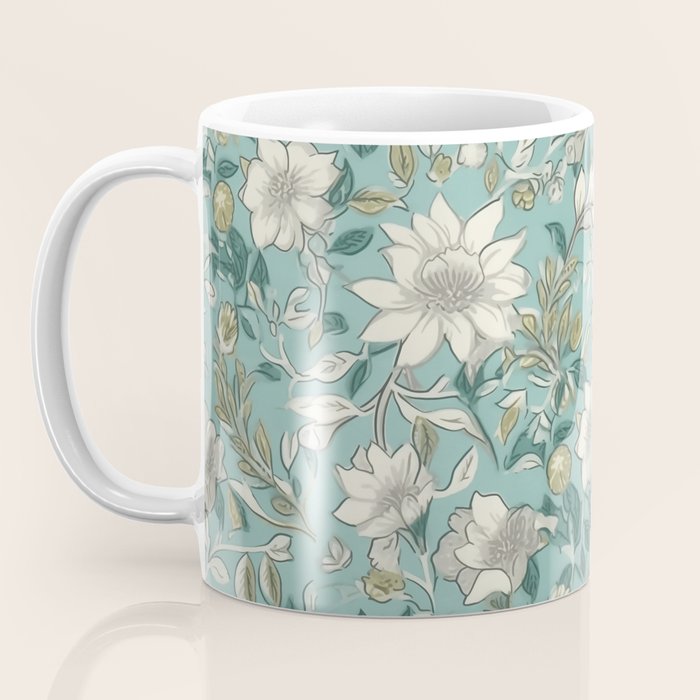 Elegant Vintage Floral Pattern Coffee Mug Gallery Image 3