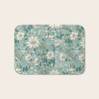 Elegant Vintage Floral Pattern Bath Mat Gallery Image 1