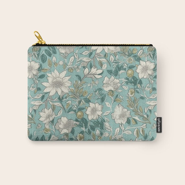 Elegant Vintage Floral Pattern Carry All Pouch Gallery Image 1