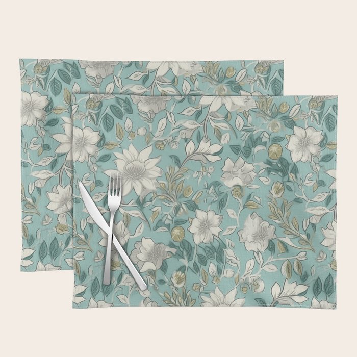 Elegant Vintage Floral Pattern Placemat Gallery Image 1