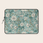 Elegant Vintage Floral Pattern Laptop Sleeve Gallery Image 1