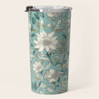 Elegant Vintage Floral Pattern Travel Mug Gallery Image 3