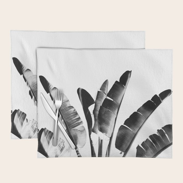 Traveler palm - bw Placemat Gallery Image 1