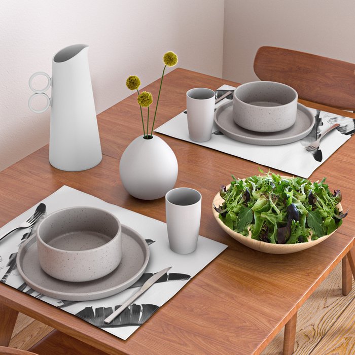 Traveler palm - bw Placemat Gallery Image 2