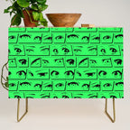 Anime eye cartoon comic art pattern Credenza Gallery Image 1