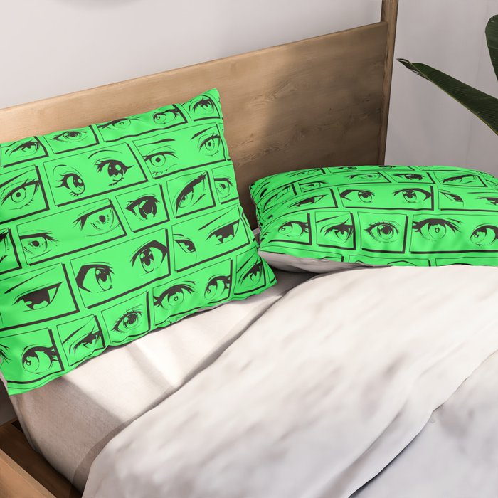 Anime eye cartoon comic art pattern Pillow Sham Gallery Image 2