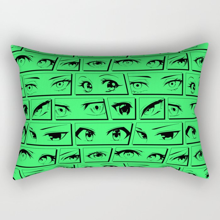 Anime eye cartoon comic art pattern Rectangular Pillow Gallery Image 2