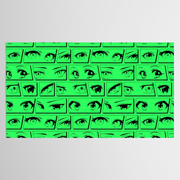 Anime eye cartoon comic art pattern Tablecloth Gallery Image 2
