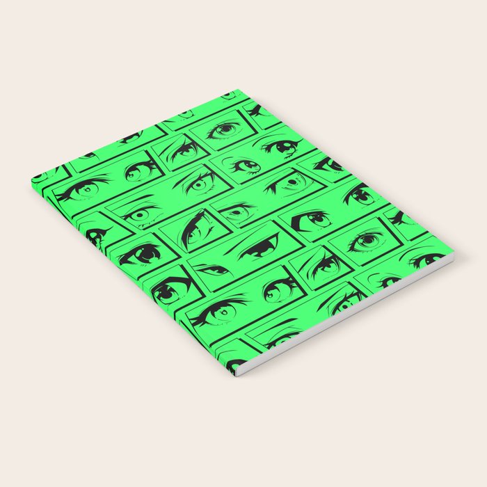 Anime eye cartoon comic art pattern Notebook Gallery Image 2
