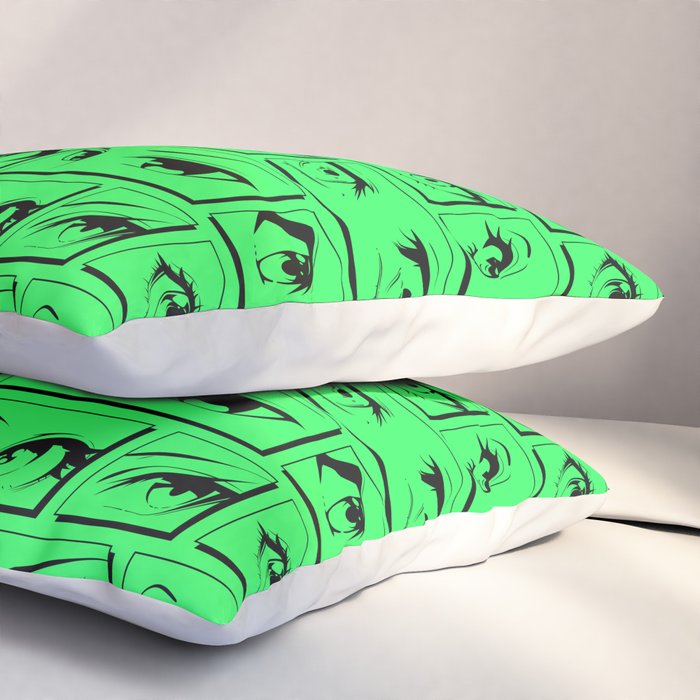 Anime eye cartoon comic art pattern Pillow Sham Gallery Image 3