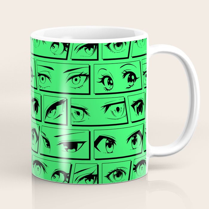 Anime eye cartoon comic art pattern Coffee Mug Gallery Image 1