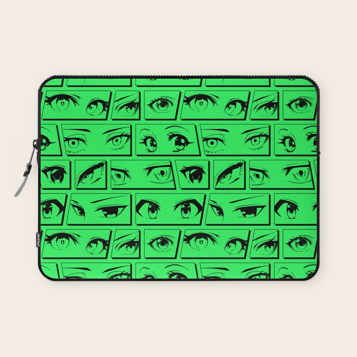 Anime eye cartoon comic art pattern Laptop Sleeve Gallery Image 1