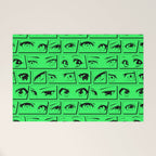Anime eye cartoon comic art pattern Welcome Mat Gallery Image 1