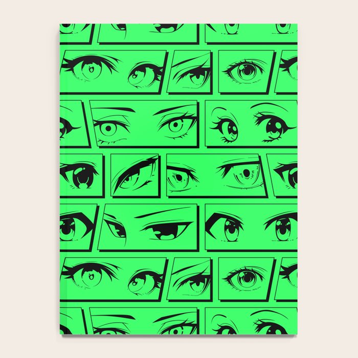 Anime eye cartoon comic art pattern Notebook Gallery Image 4