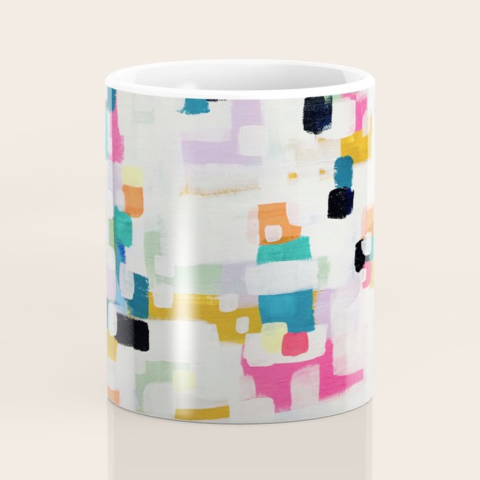 A Thousand Springs Blooming #3 Fun Colorful Abstract Painting by Ejaaz Haniff Coffee Mug Gallery Image 4