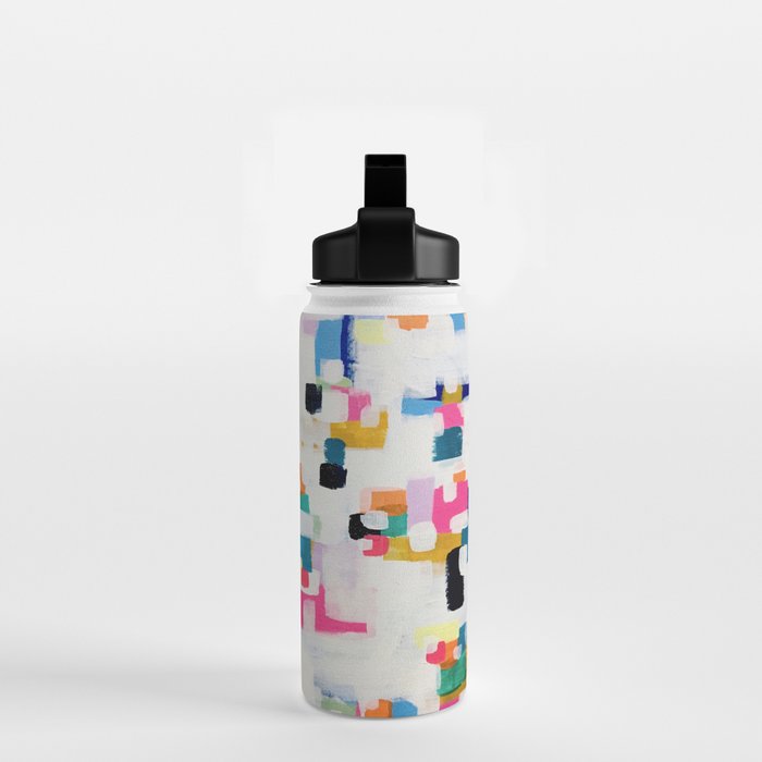 A Thousand Springs Blooming #3 Fun Colorful Abstract Painting by Ejaaz Haniff Water Bottle Gallery Image 2