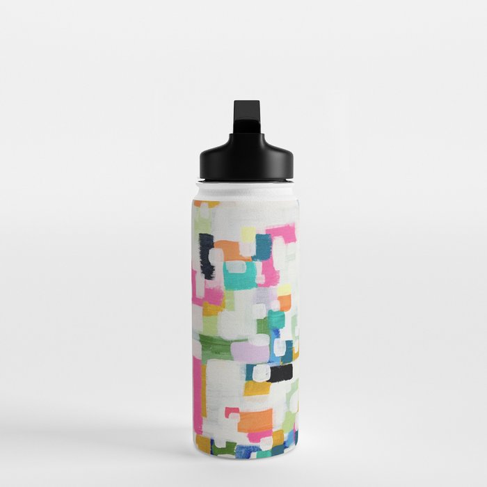 A Thousand Springs Blooming #3 Fun Colorful Abstract Painting by Ejaaz Haniff Water Bottle Gallery Image 3