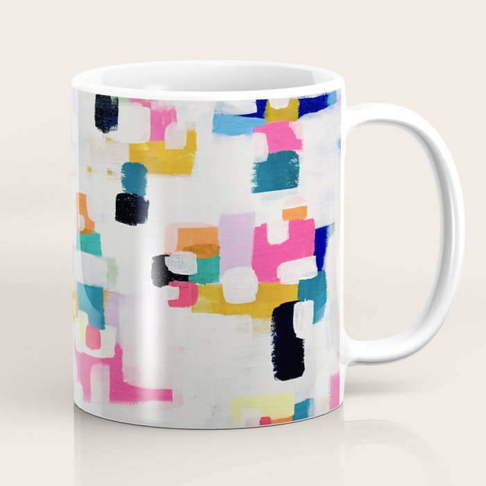 A Thousand Springs Blooming #3 Fun Colorful Abstract Painting by Ejaaz Haniff Coffee Mug Gallery Image 1