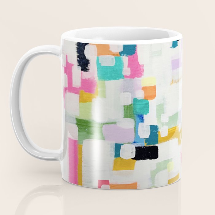A Thousand Springs Blooming #3 Fun Colorful Abstract Painting by Ejaaz Haniff Coffee Mug Gallery Image 3