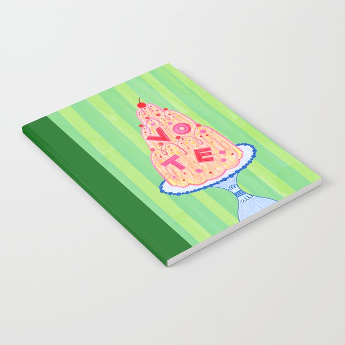 Mold the Future & Vote in Lime Green Notebook Gallery Image 1