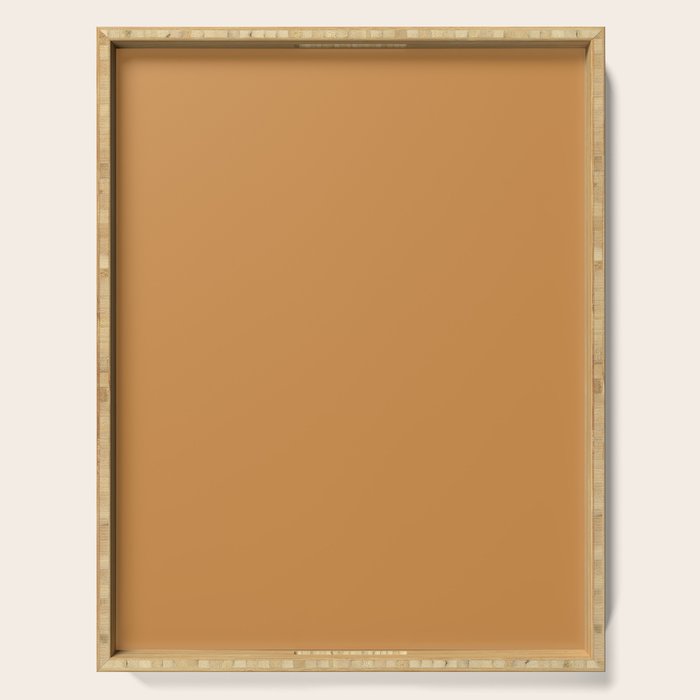 Desert Sands: Camel Skin Hue and Leather Style Serving Tray Gallery Image 1