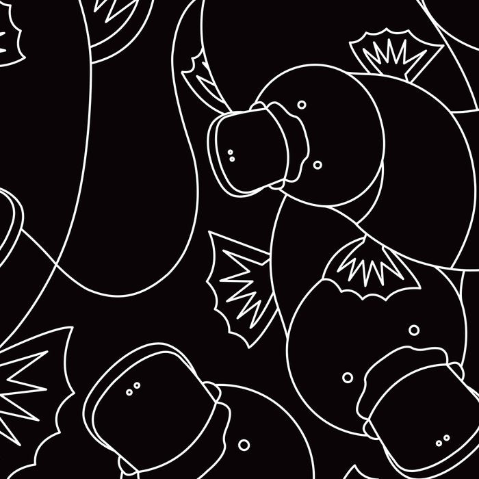 Minimalist Platypus Black and White Coffee Mug Gallery Image 2